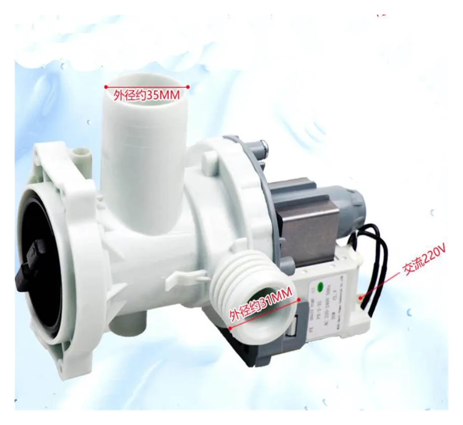 Bomba de Desagüe Lavadora, Compatible con Haier, PSB-1011