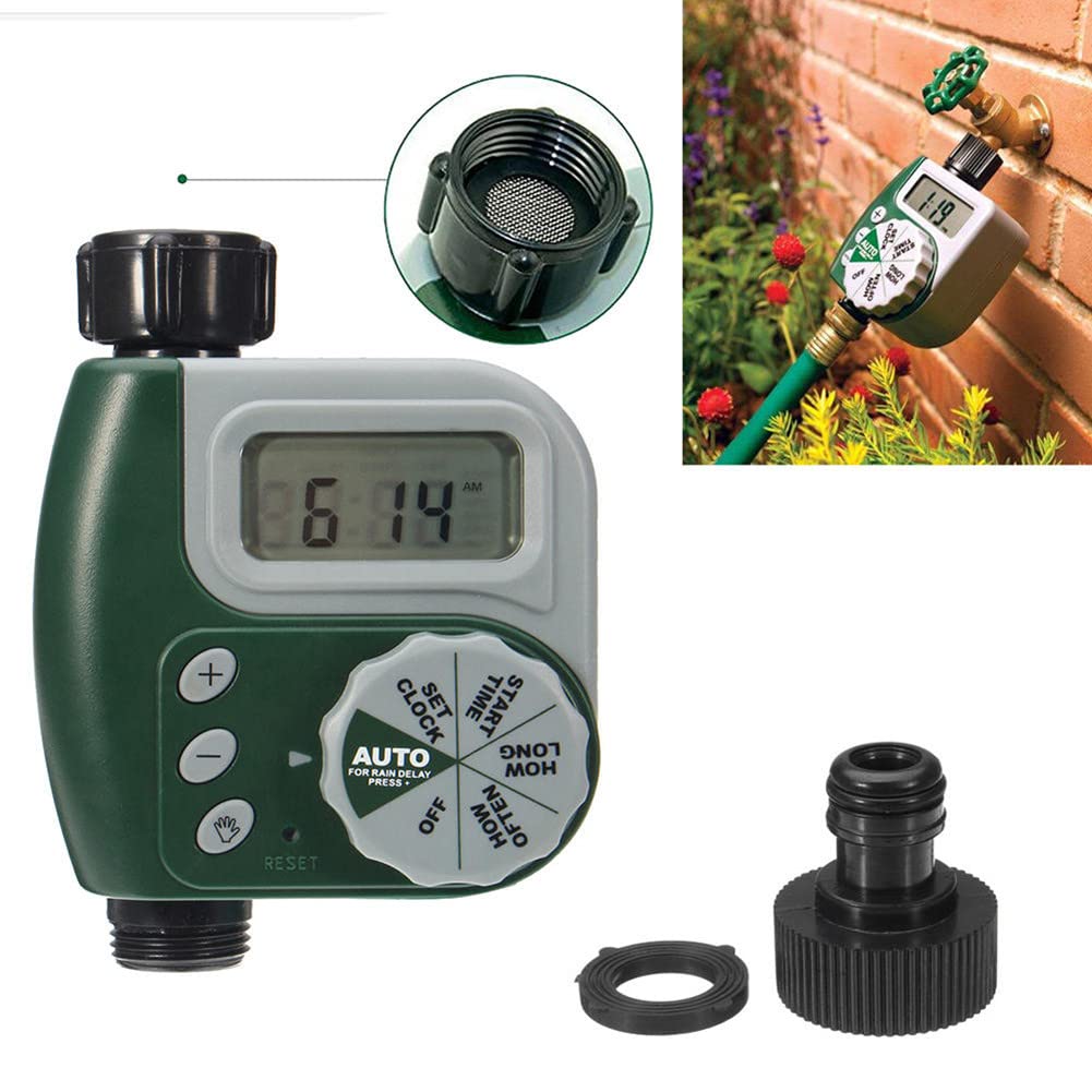 SKEIDO Garden Irrigation Water Timer Home Automatic Electronic Faucet Timer Controller Supplies for Household Garden Watering -Green
