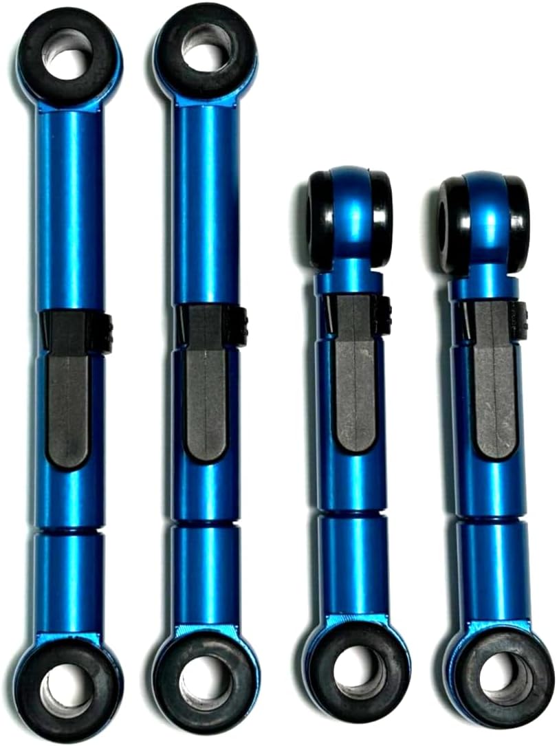 LRNJ ANODIZED BLUE ALUMINUM ADJUSTABLE 2 SETTINGS SUSPENSION LIFT RODS KIT COMPATIBLE WITH LAND ROVER LR3 / DISCOVERY 3 2005-2009 & LR4 / DISCOVERY 4 2010-16, PART # DA7531LRNJ / DA7531 / DA7531BLUE