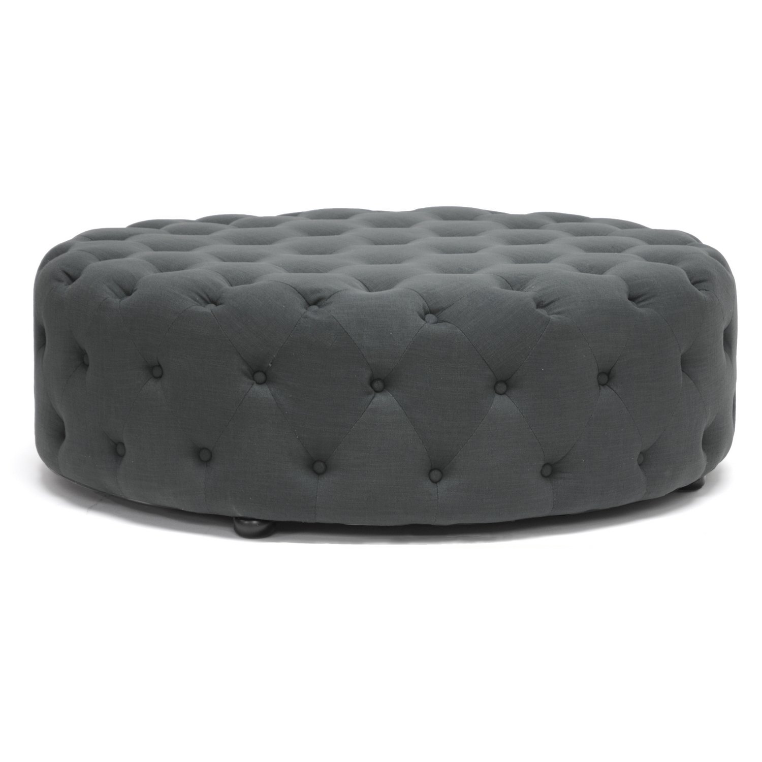 Baxton Studio 501-Gray-OTTO Ottoman, Dark Gray