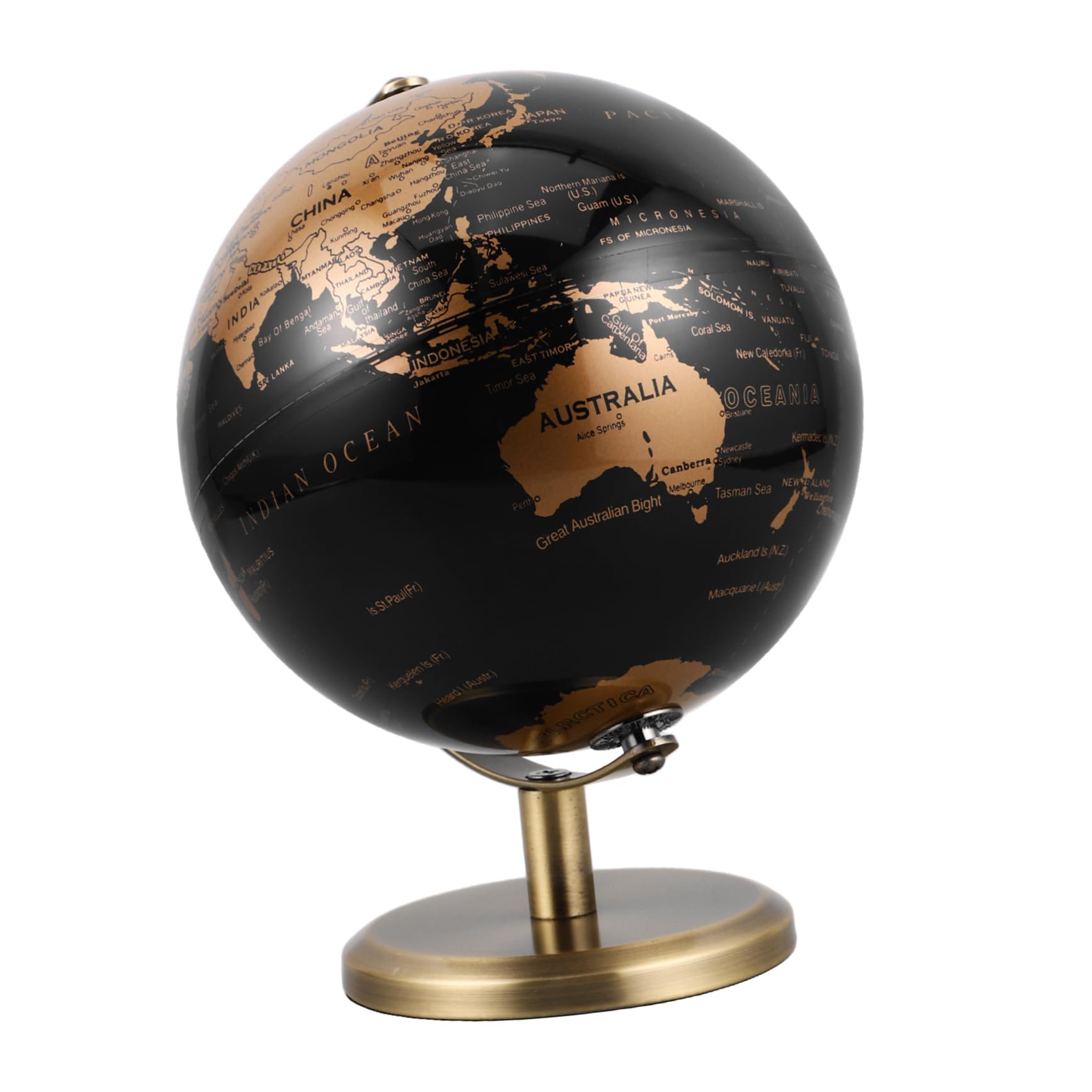 Kisangel Antique European Rotating Globe Ornament English Desktop Decoration for Home Office Smooth Surface Table Decor Engaging Geography Learning Tool