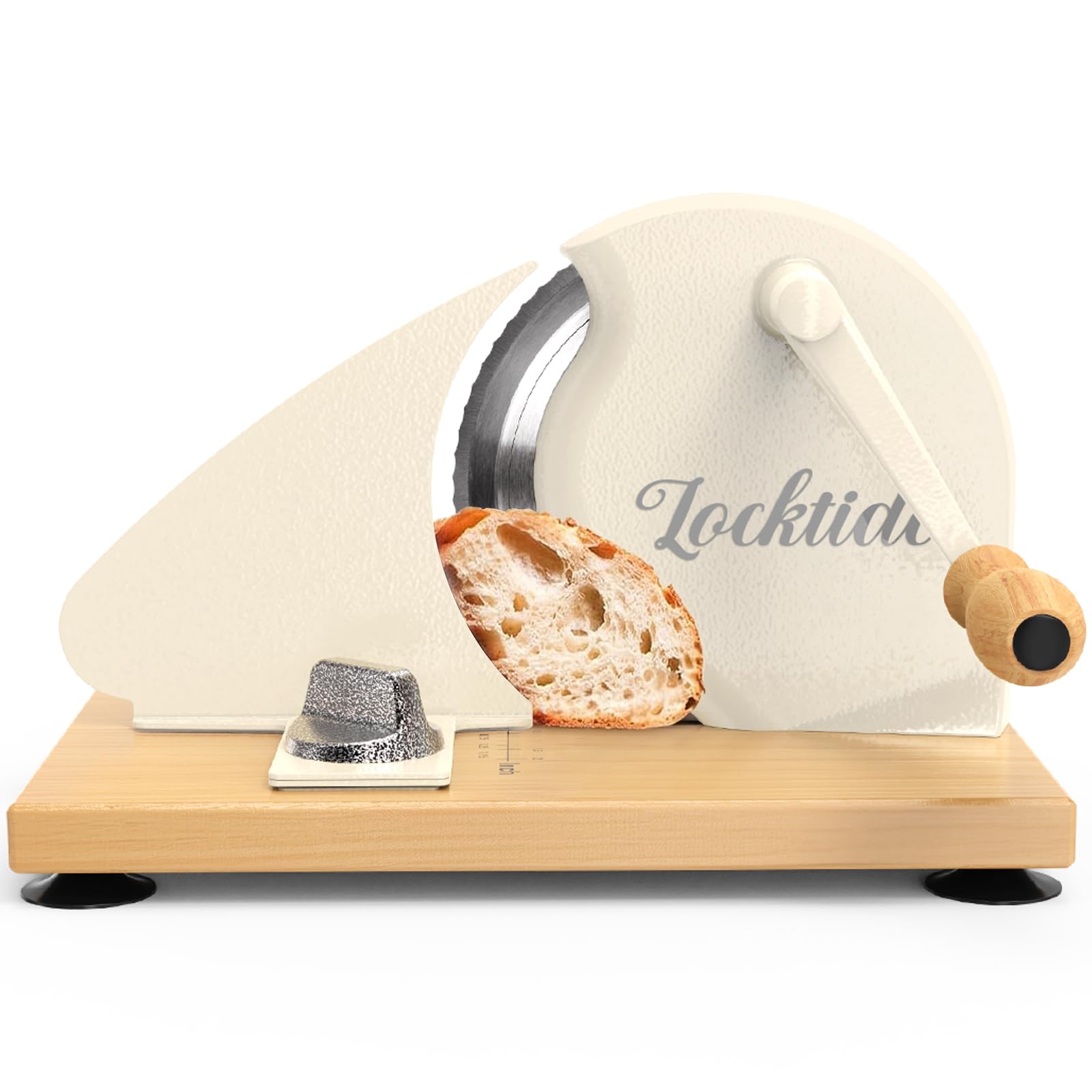 LockTide Manual Bread Slicer White