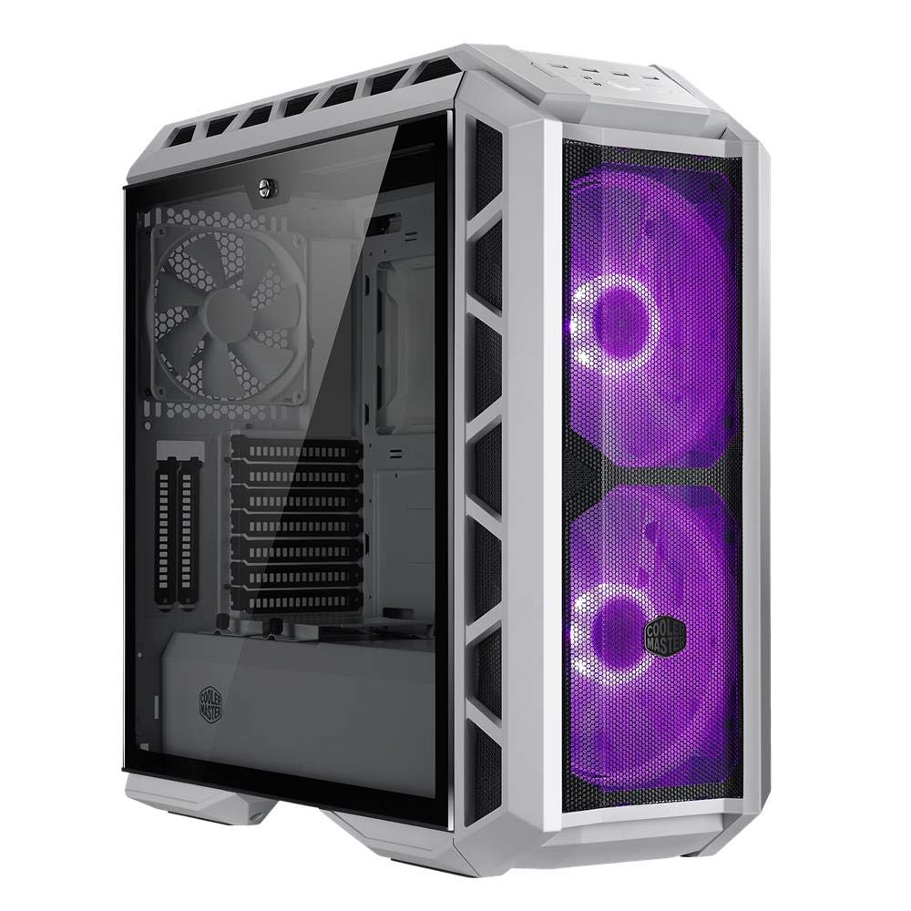 Cooler Master MasterCase H500P Mesh White Case per PC 'E-ATX, ATX, mATX, mini-ITX, RGB LED, Pannello Laterale in Vetro Temperato' MCM-H500P-WGNN-S00