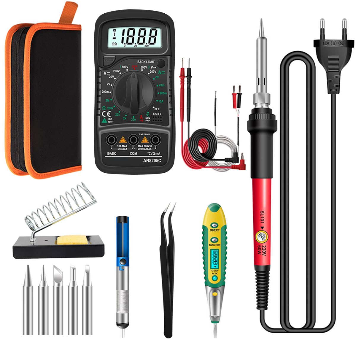 See full amazon price history chart for Serplex® Soldering Iron Kit with Multimeter, 60W LCD Digital Display Welding Tool 180-500 Degree Soldering Tool Kit with 5Pcs Solder Iron Tips Comprehensive Soldering Set for Electrical Repairs Serplex® Soldering Iron Kit with Multimeter, 60W LCD Digital Display Welding Tool 180-500 Degree Soldering Tool Kit with 5Pcs Solder Iron Tips Comprehensive Soldering Set for Electrical Repairs (B0D4YX5WCQ) Amazon Price History, Amazon Price Tracker