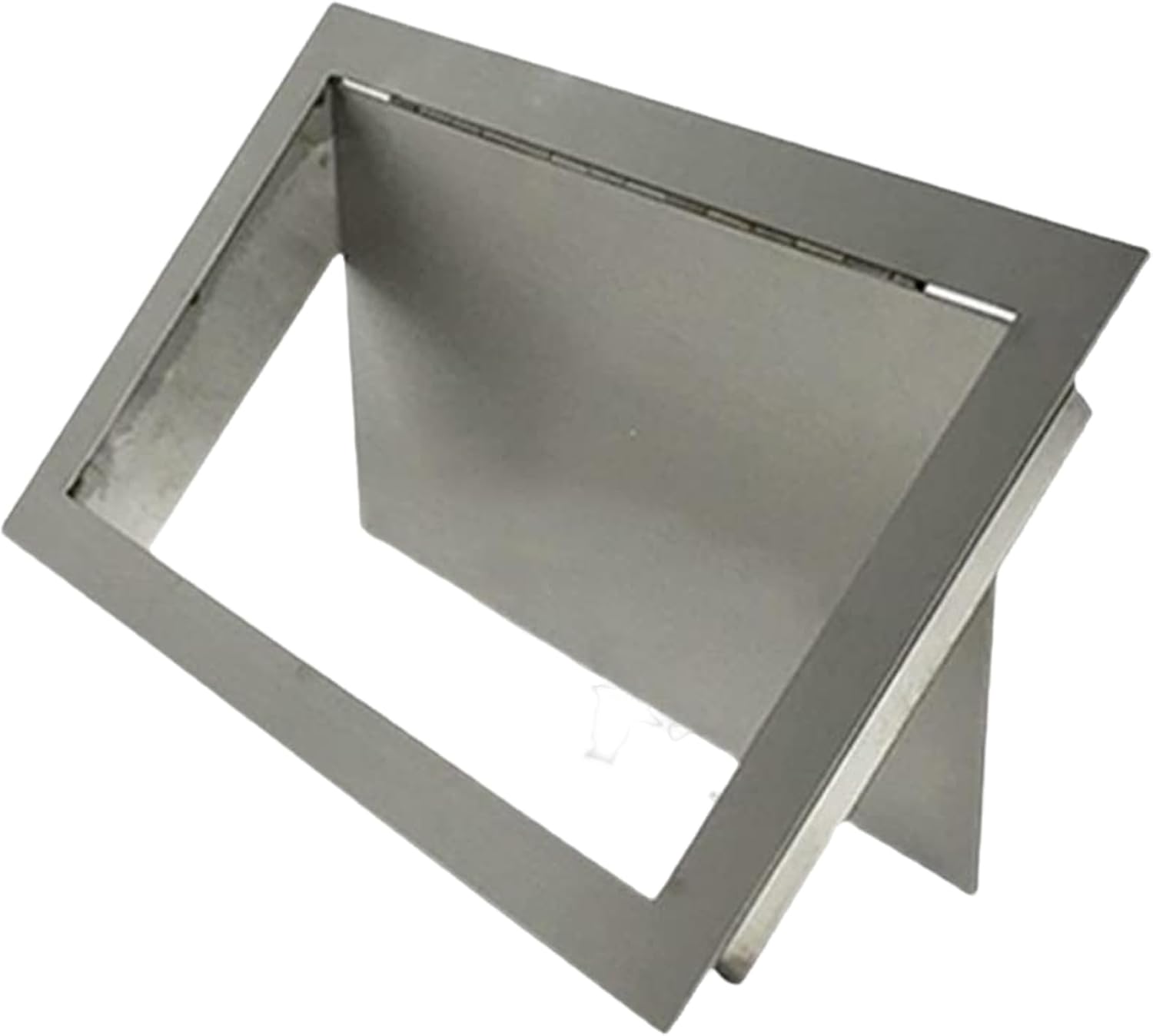 Trash Chute 304 Stainless Steel Rectangle Trash Can Lid Replacement 7"×9" Side Opening Trash Can Lid with Hinged Inward Flip Garbage Can Lid for Kitchen Bath Trash Chute