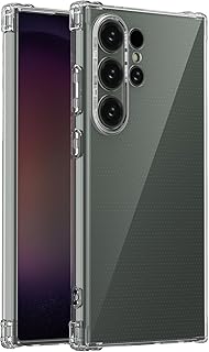 جراب لموبايل سامسونج جالاكسي S24 شبكة الجيل الخامس S24 من سي اتش ال اكس واي موبايل شفاف وناعم البولي يوريثين المقاوم للحرارة ومضاد للصدمات حافظة بسيطة