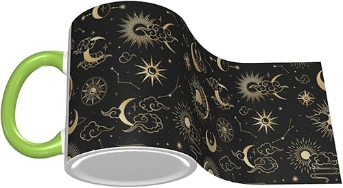 Miniatura 3 de Vintage gold sun moon star cloud Coffee Mug Coffee Cups Ceramic with Handle,Tea Cups Mug tazas para cafe Drinking Cups Gifts for Women Men,Unique