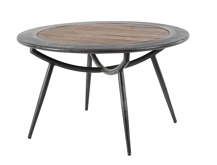 Amazon.com: Deco 79 Industrial Wood and Metal Round Coffee Table
