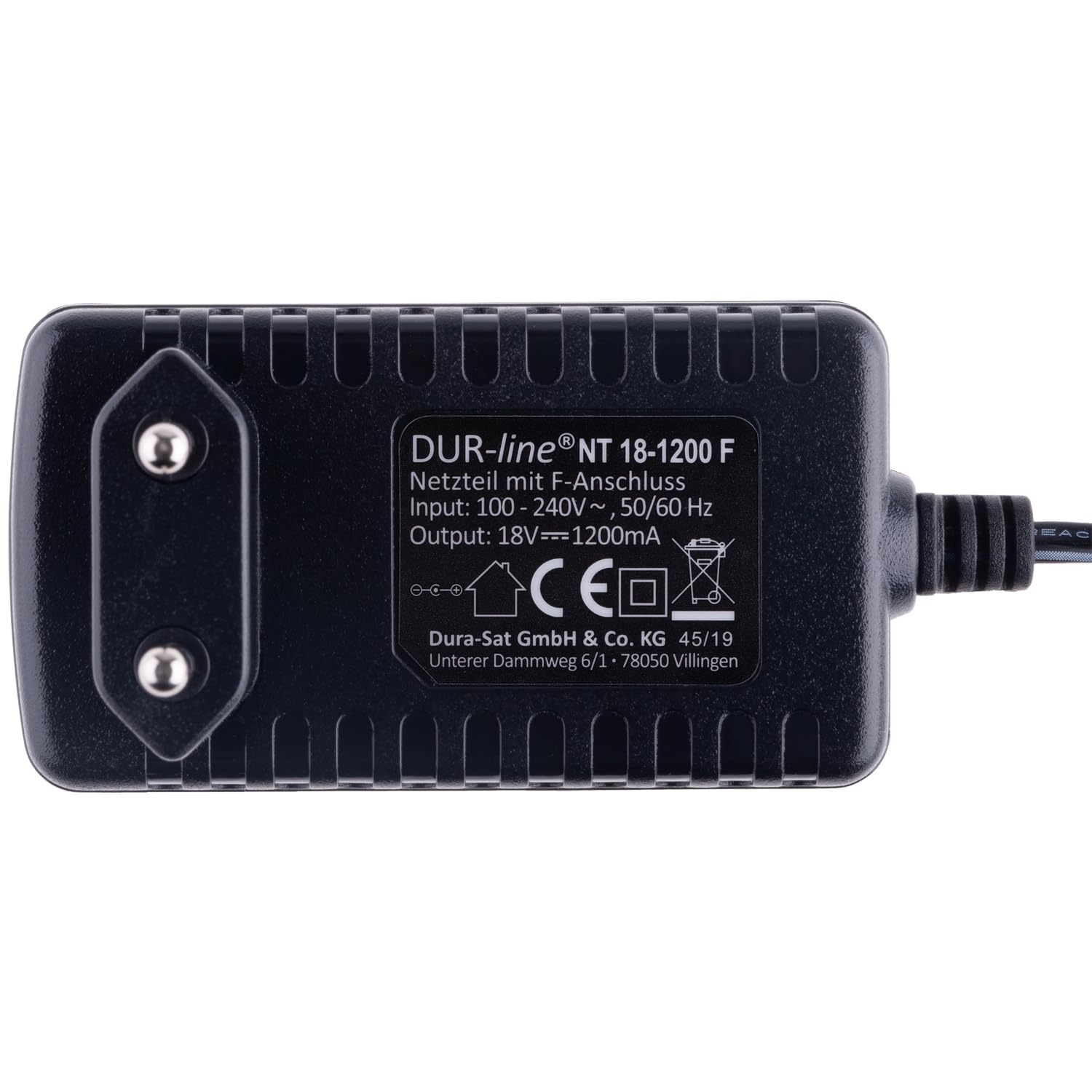 DUR-line Zasilacz NT 18-1200 F-connection (18V/1200mA) między innymi dla wielu przełączników - z dodatkową samozabezpieczającą