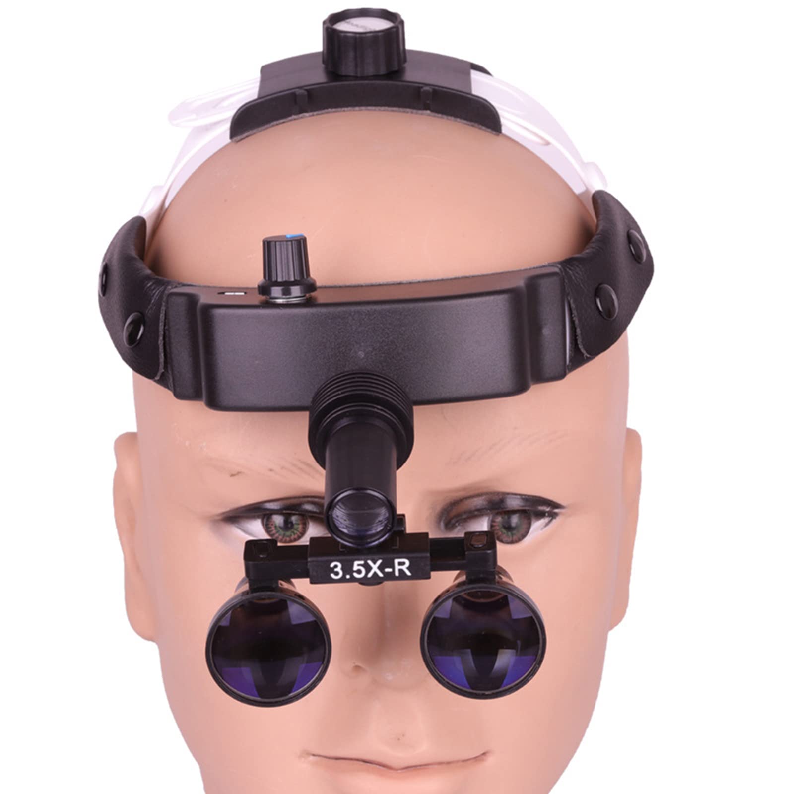 asdchZen Dental Surgical Loupes,Dental Loupes Light Wireless,Dental Surgical Binocular Loupes With Led Head Light,2.5X / 3.5X Optical Glass Portable Magnifying Glass Dental For Ent Den,3.5X