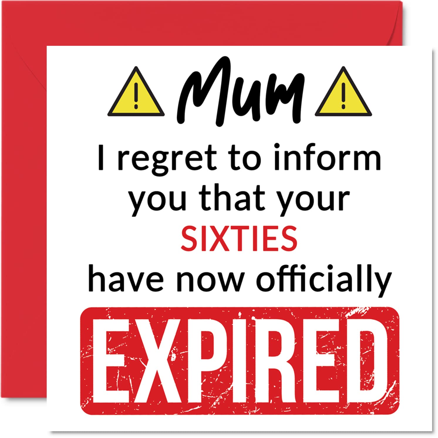 Funny 70th Birthday Cards for Mum, Your Sixties Have Expired