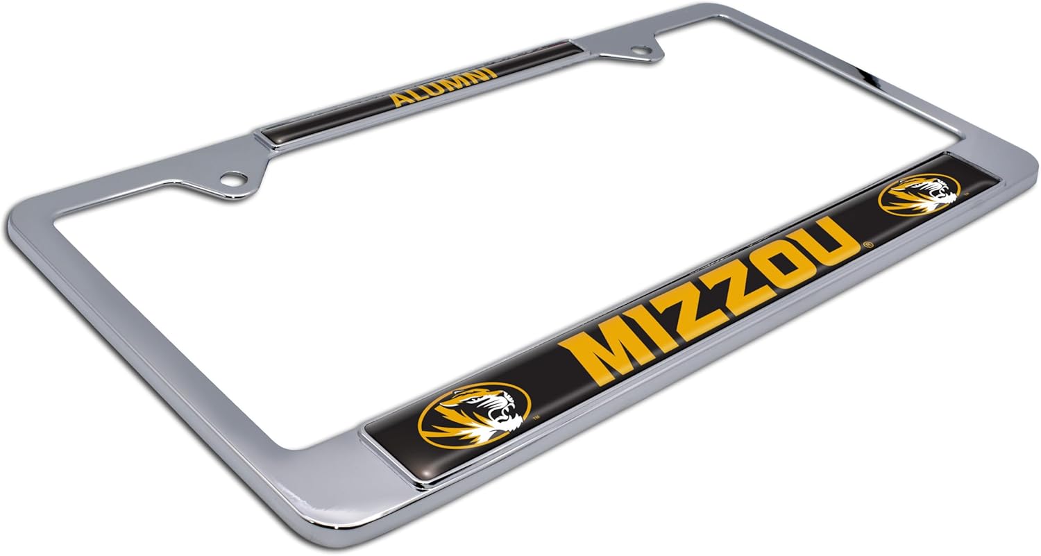 Elektroplate Mizzou Alumni Chrome Metal License Plate Frame