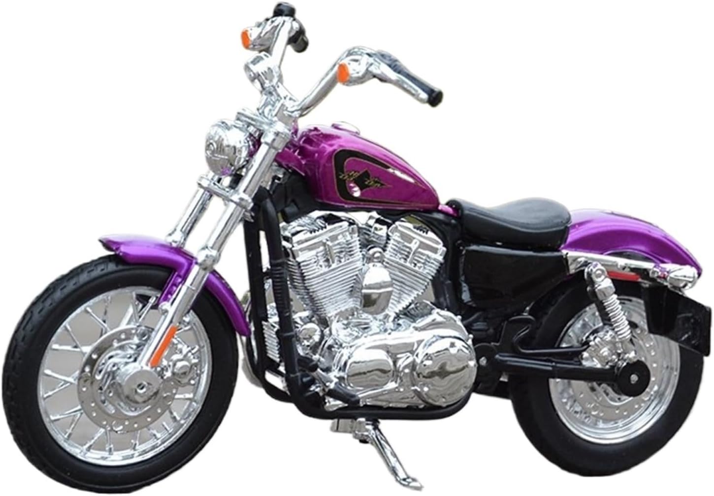 for Harley-Davidson 2013 XL 1200V 1:18 Seventy-Two Die-cast Vehicle Replica Collection Hobby Motorcycle Model Toy Gift Motorcycle Model(Purple)