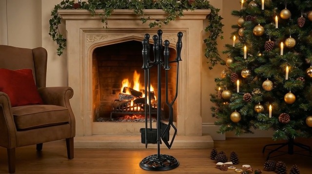 Amazon.com: KAHLHAK Fireplace Tool Set 5 PCS Black Wrought Iron