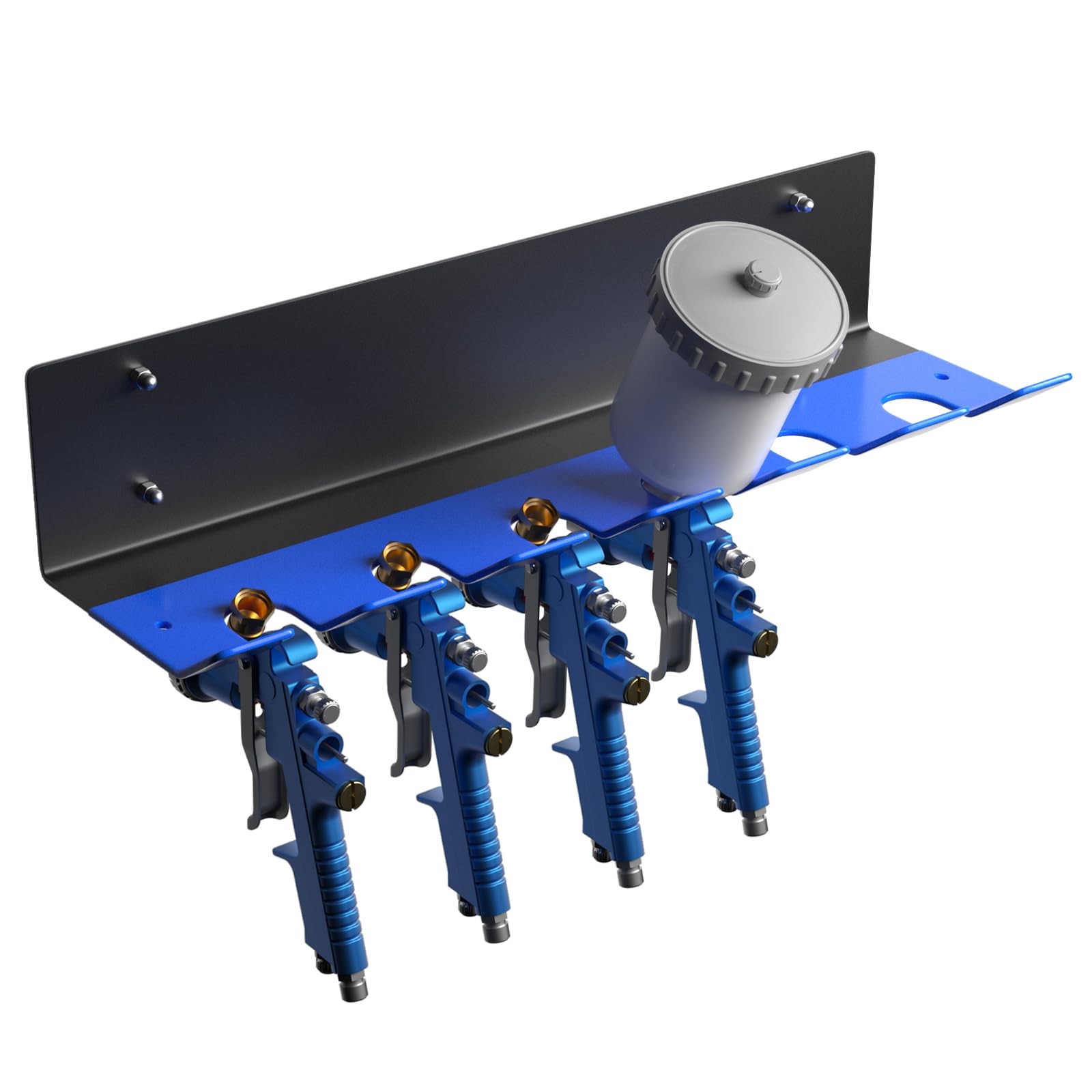 Paint Spray Gun Holder Wall Mount Holds 6 Spray Guns, 1 Pack