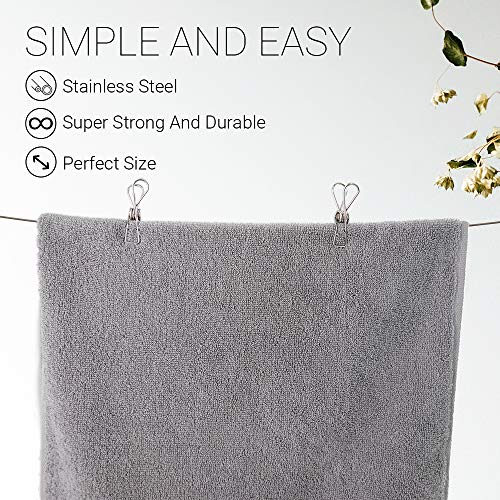 Fjcter 001 40 Pack Stainless Steel Small Clothes Pins Durable Clothes Pegs Multi-Purpose Metal Wire Utility Clips thumb #6