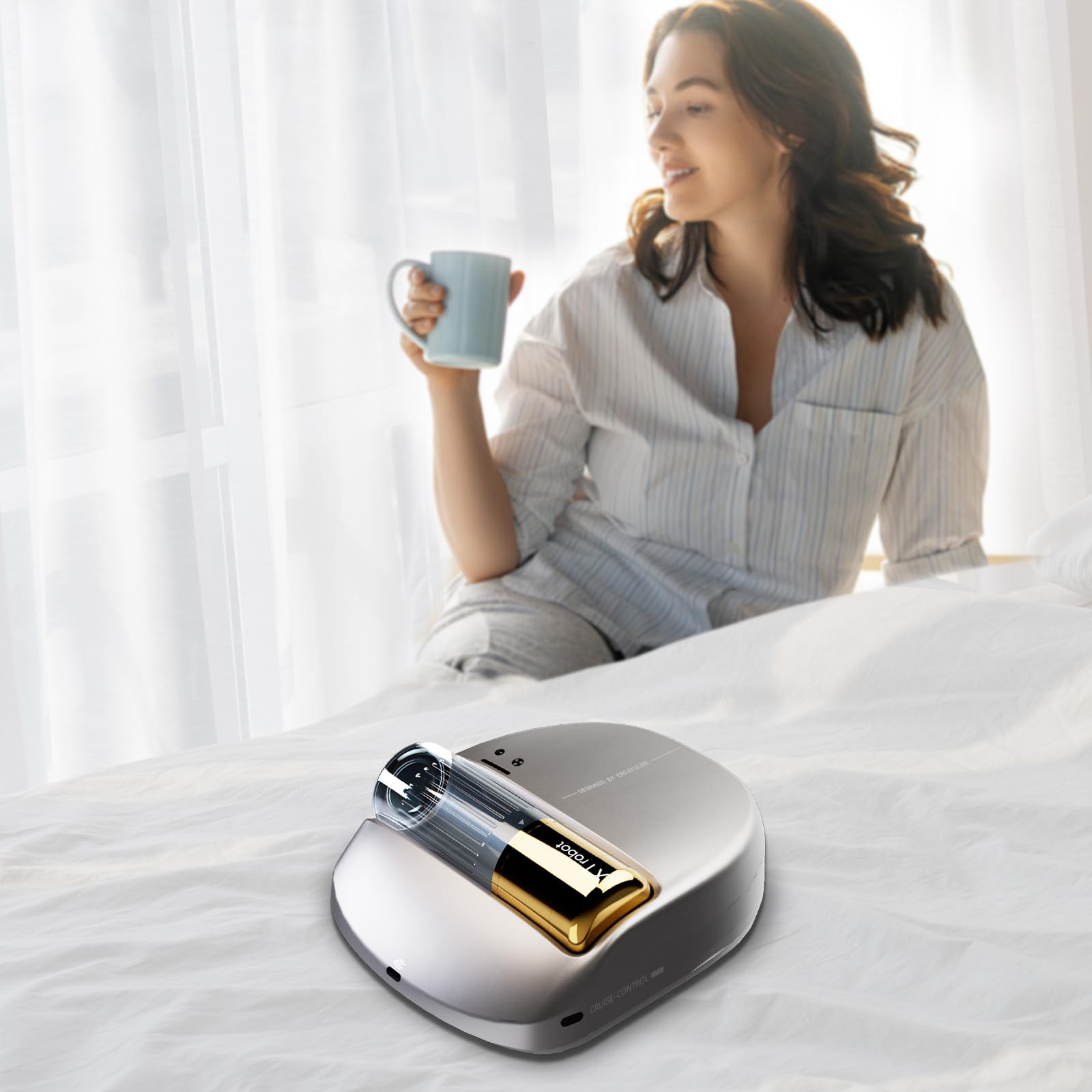 CREATULIZE Milbensauger für Matratzen Bed Vacuum UV High Heating Smart Sensor Lightweight Deep Clean Dust Pet Hair