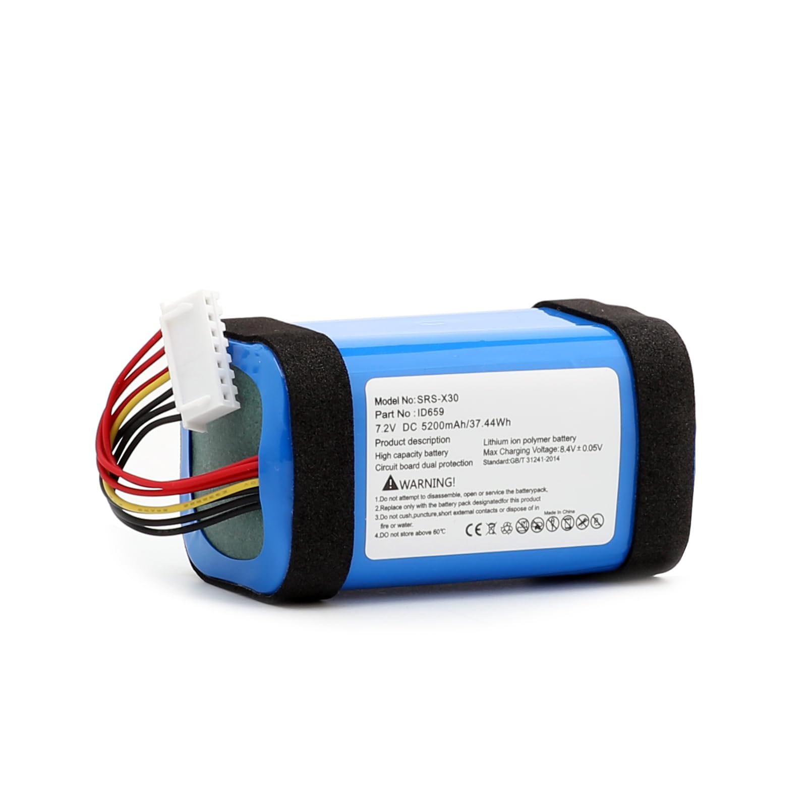 Adatto per Sony SRS-X30 batteria audio Bluetooth SRS-XB3 SRS-XB3 SRS-XB3 (5200 mAh/37.44 Wh)