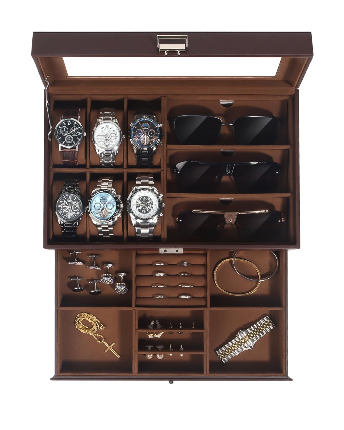 Kukikan 6-Slot Watch Box Espresso