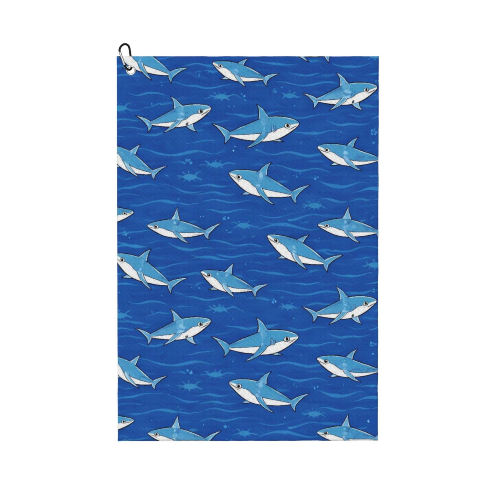 BSDFGSDD Blue Shark Golf Towel 24 x 16 inches