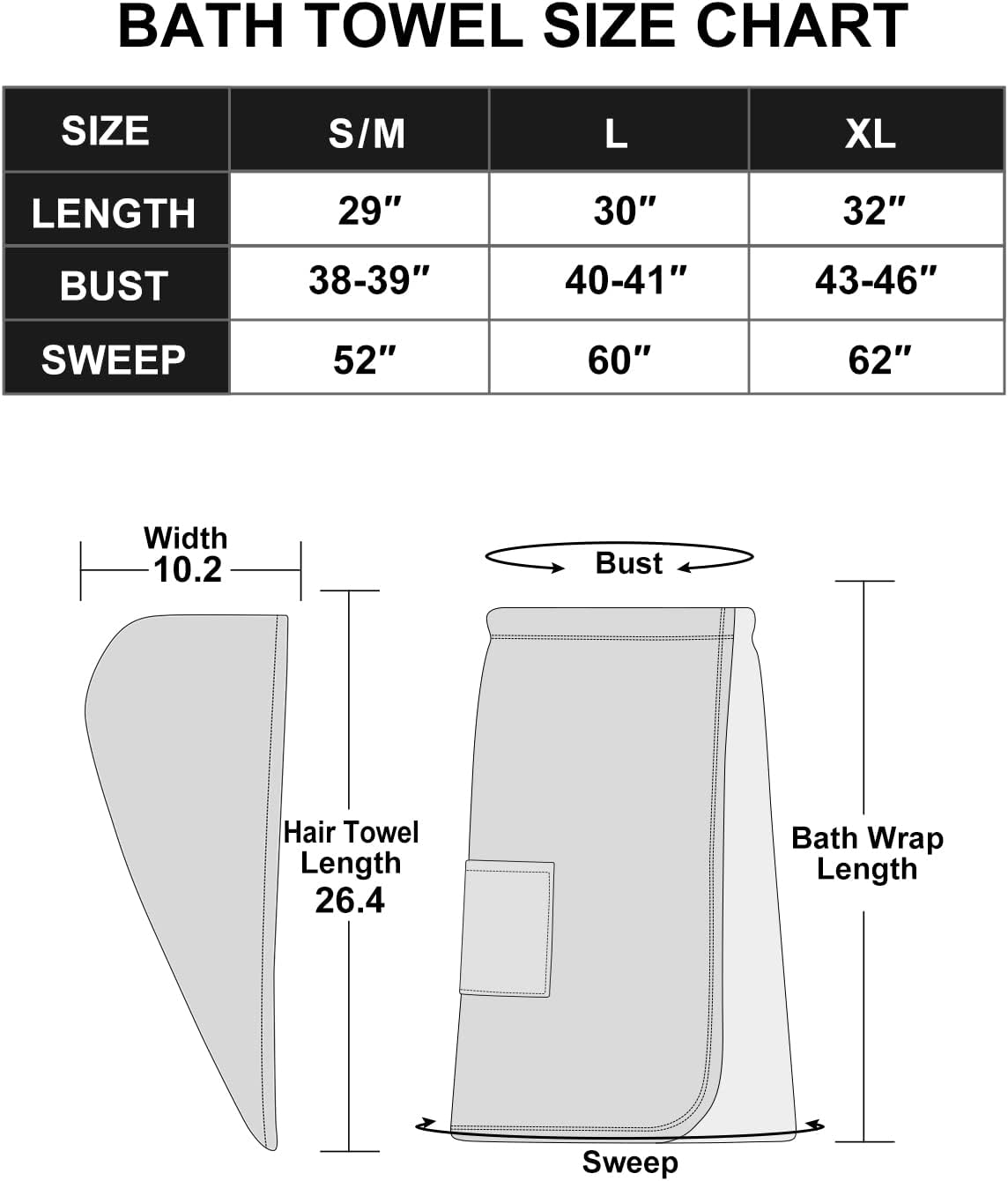 Knuffnee Women's Bath Wrap Towel Shower Spa Body Wrap Adjustable Closure Bathrobe - Image 5