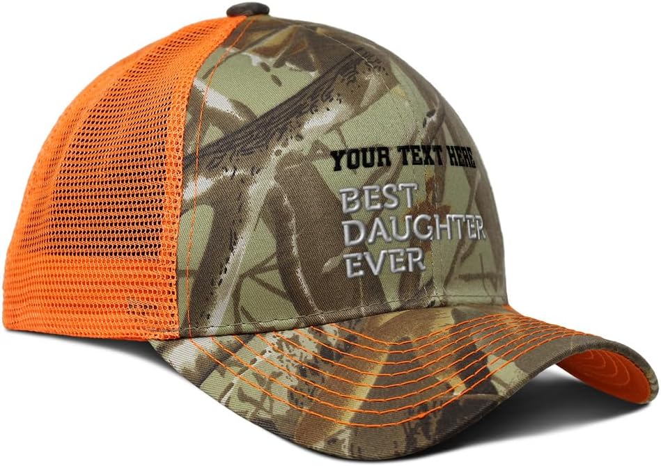 Camo Mesh Trucker Hat Best Daughter Ever Child Girl Neon Hunting Baseball Cap Cotton