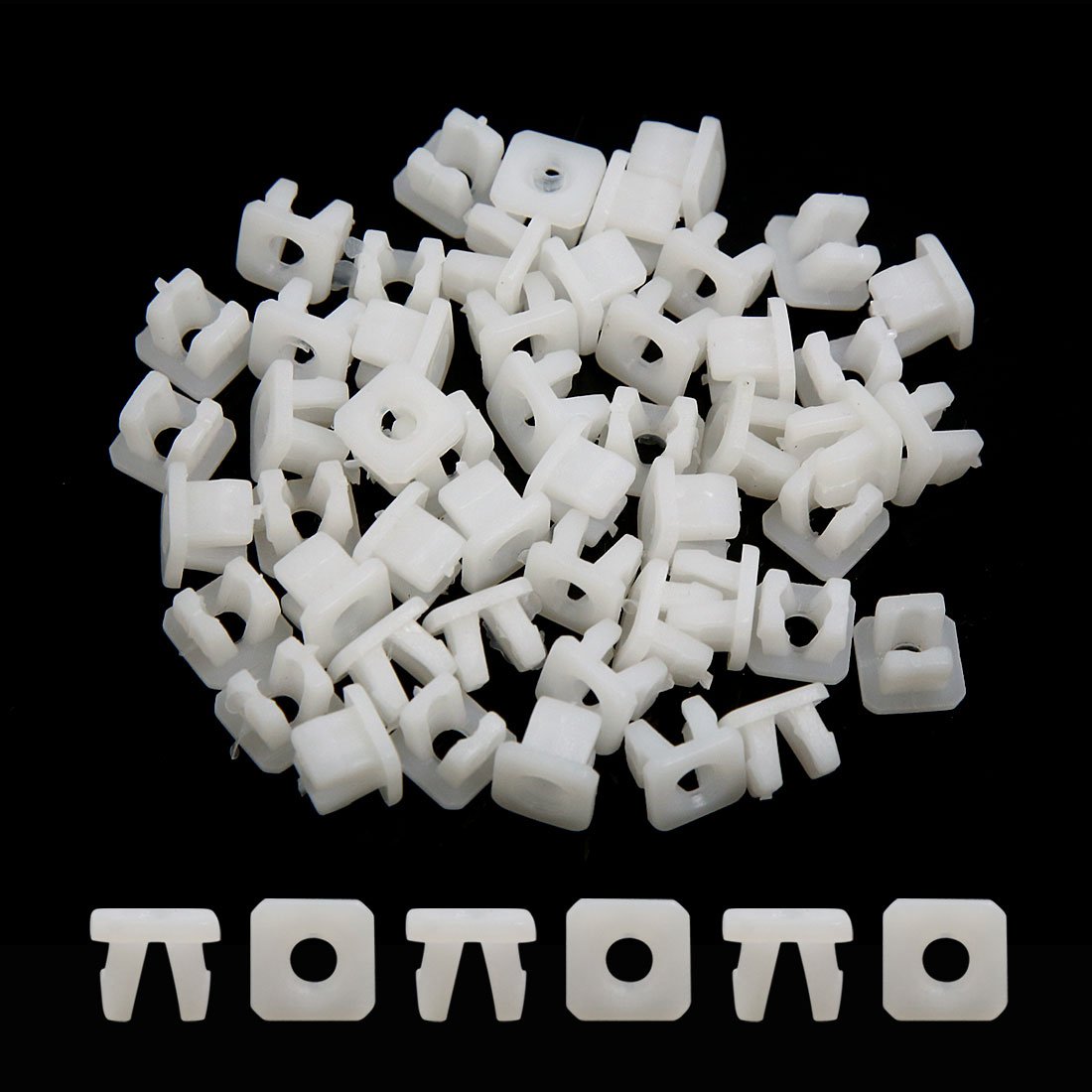 Rivets Plastique Pour Voiture - Lot De 50 Clips Blancs 8x85 Mm - Fixation Panneaux Et Pare-chocs - 5