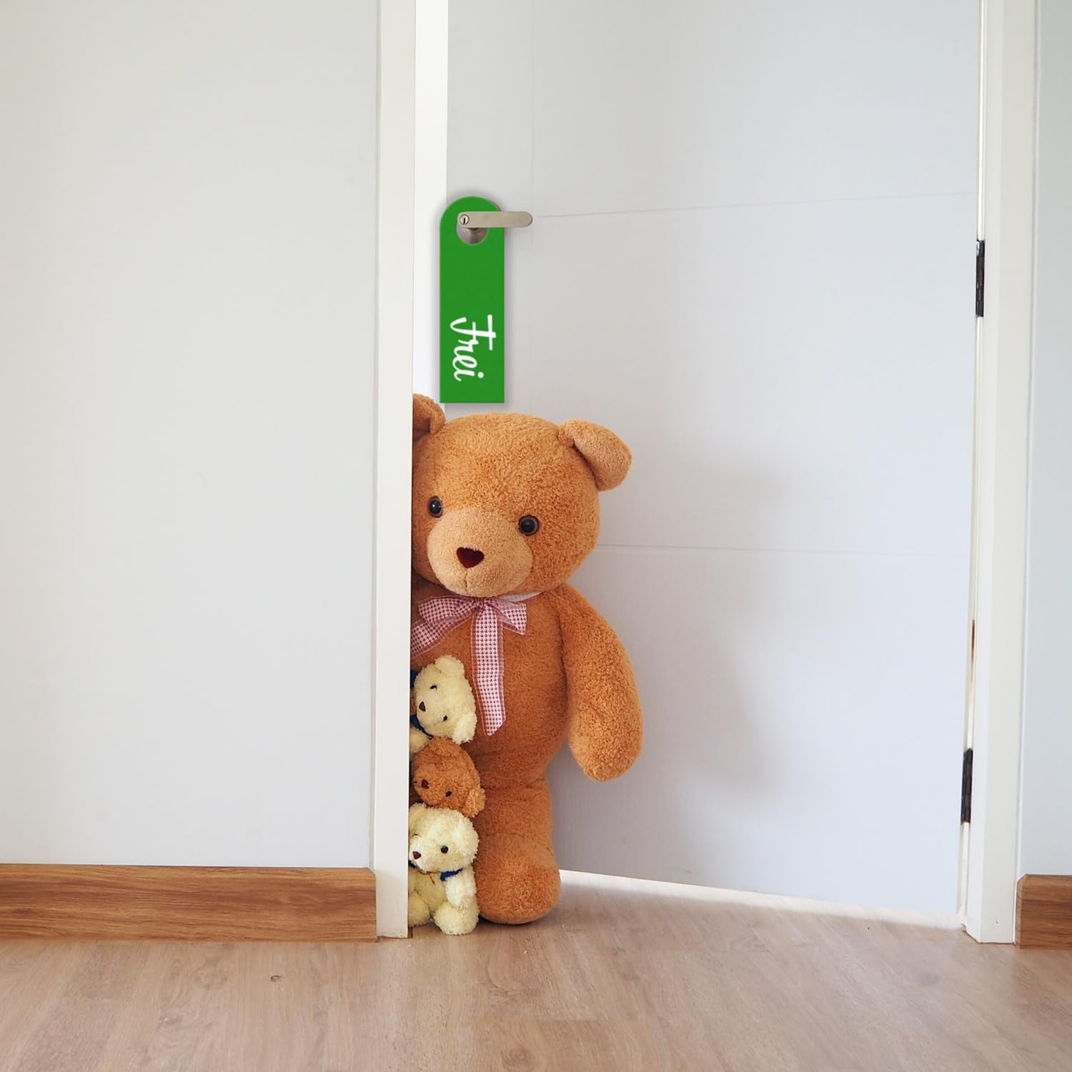 trendaffe - Besetzt oder Frei Türhänger in Rot-Grün Toilettentüre Toilette WC Klopapier Klo