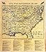 Historical Documents Civil War Battle Map 1861-1865 Replica Document, Greyscale, 14 x 16 inches