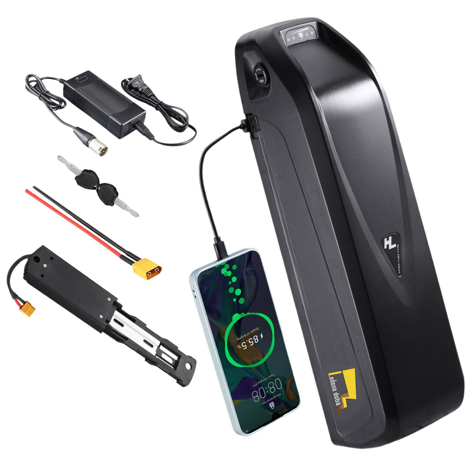 48V Ebike Battery, 10Ah Electric Bike Lithium Battery, 48 Volts Electric Bicycle Motor with Charger, for 200W -1100W