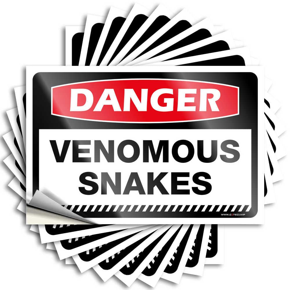 Funny Sticker Western Cocoa Helmet Danger Venomous Snakes - No Residue Decals for Adulting(12X18CM)