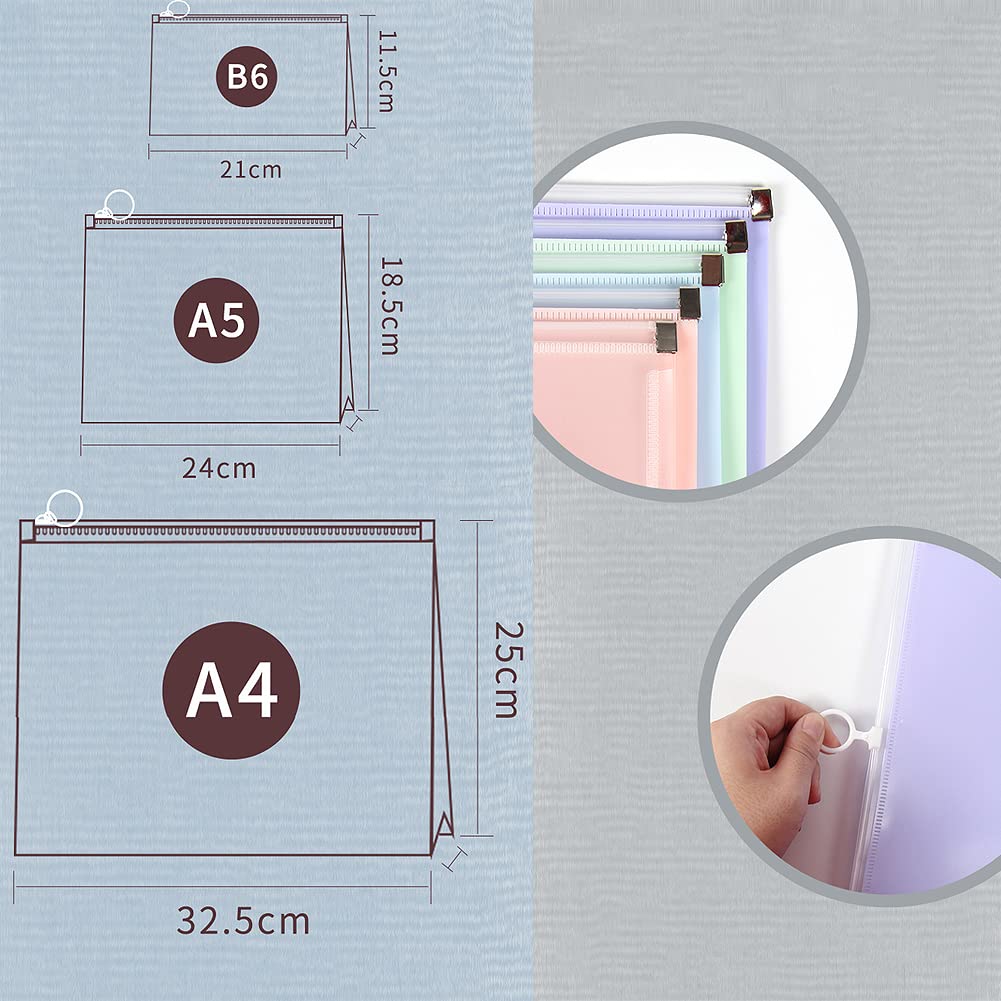 Amazon | Refoiner ファイルケース a4/a5/b6 ジッパー式ファイル袋 横