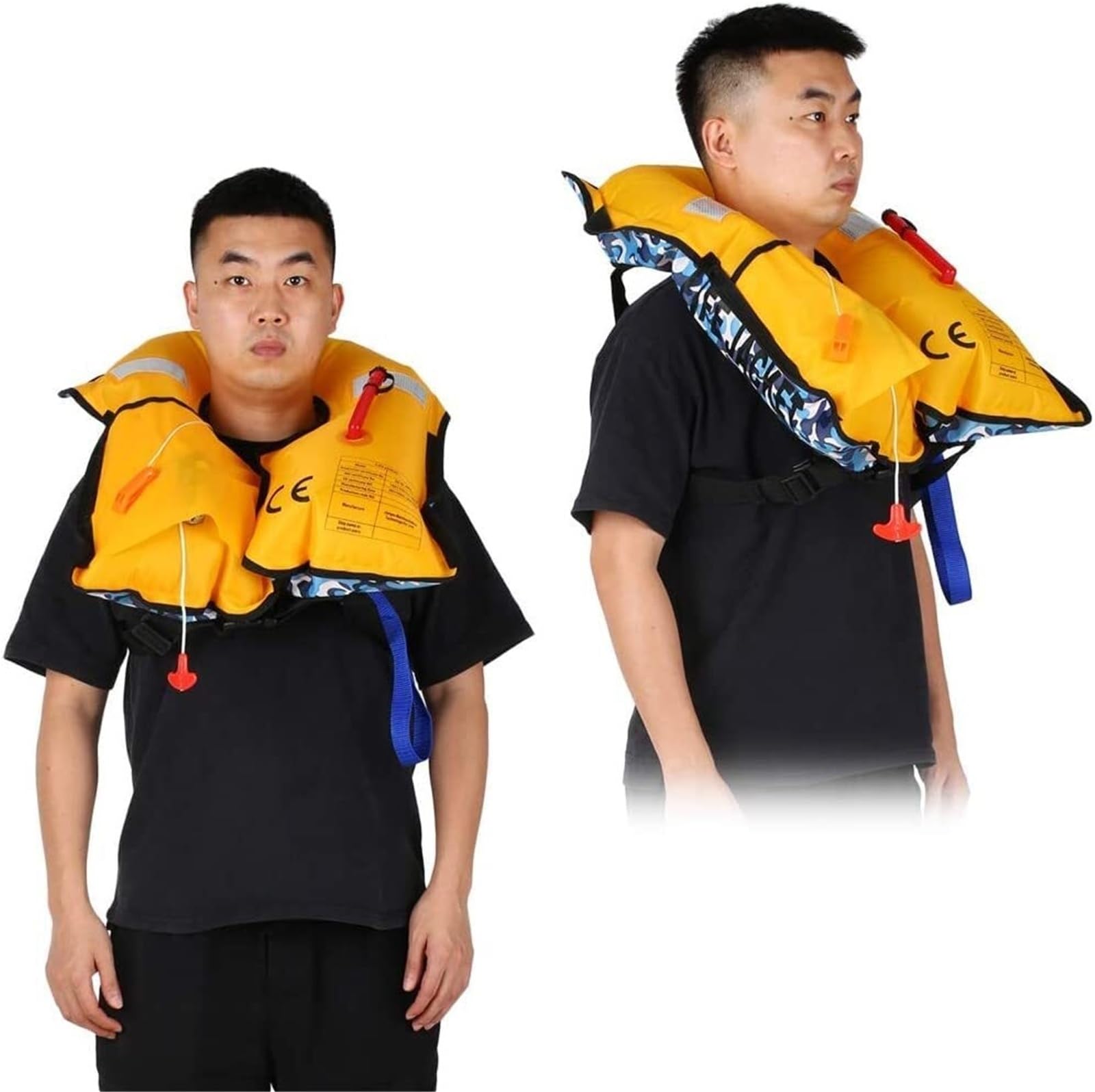 Giacca automatica per kayka per canottaggio, pesca, kayak fino a 150 kg | Giacca Kayka con tecnologia di auto-gonfiaggio, resistente nylon TPU per canottaggio, pesca, kayak, sicurezza comfort per