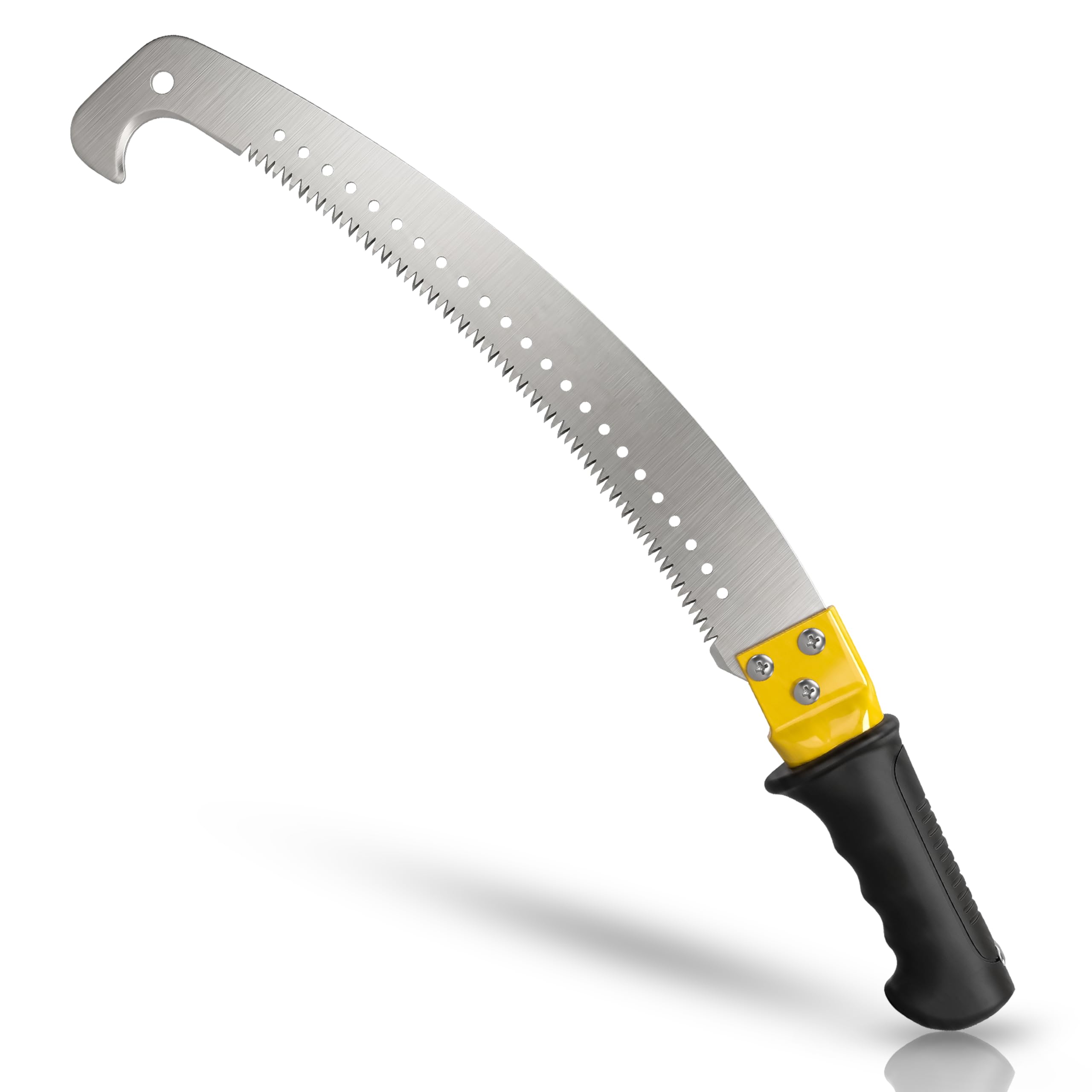 Tomahawk Curved Blade Pruning Saw with Pole Fixing Slot – Sharp Rust-Resistant Teeth, Rubber Grip Handle – Ideal for Tall Tree Pruning and Outdoor Gardening-image-3