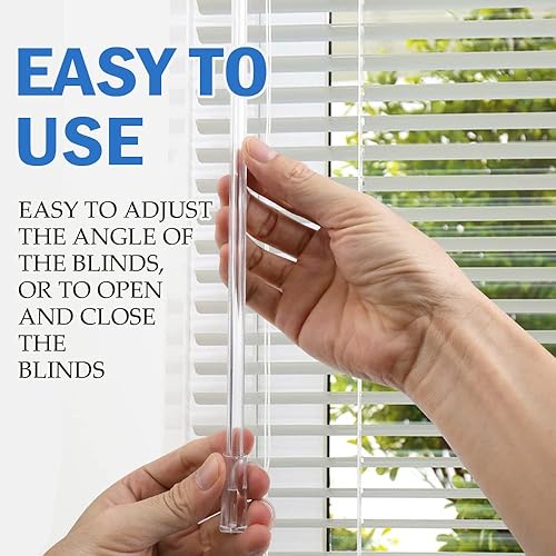 Miniatura 3 de Varita ciega de repuesto con gancho, varita inclinable para ventana de 12 pulgadas con gancho y agarre, varita ciega transparente, repuesto de