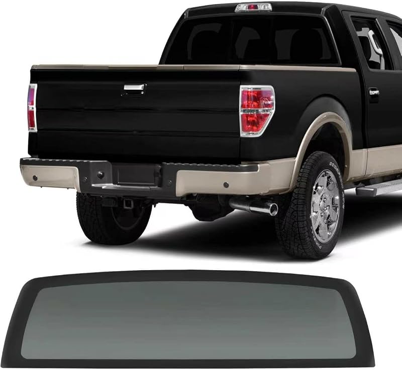 Stationary Back Window Glass Compatible with 2004-2014 F150 Dark Tinted Non Heated Rear Glass Replacement