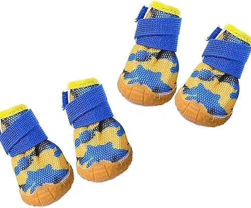 Yagizaai Oscars - Zapatos para perros pequeños y medianos, botas anticaídas para pavimento caliente de verano, protectores de patas transpirables