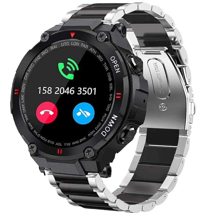 Buy for EIGIIS Military Smartwatch Straps, Stainless Steel Metal