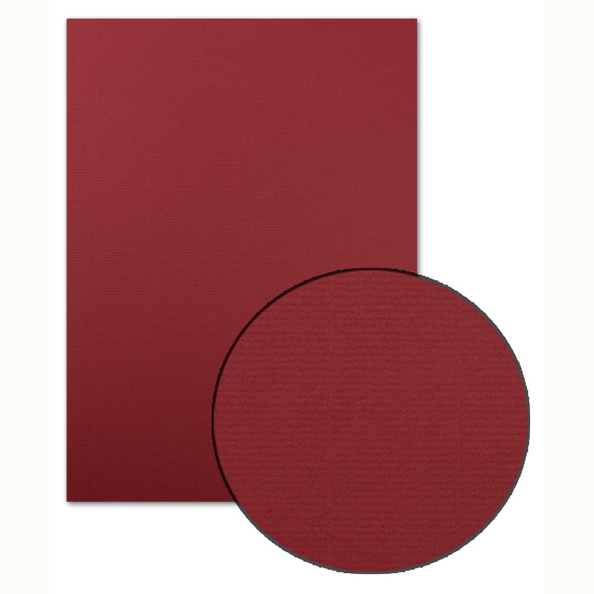 1000 Blatt DIN A4 Briefpapier - Bastelpapier - Dunkelrot - Ton-Papier mit edler Rippung, 100 g/m² - matte Oberfläche - hochwertiges Schreibpapier