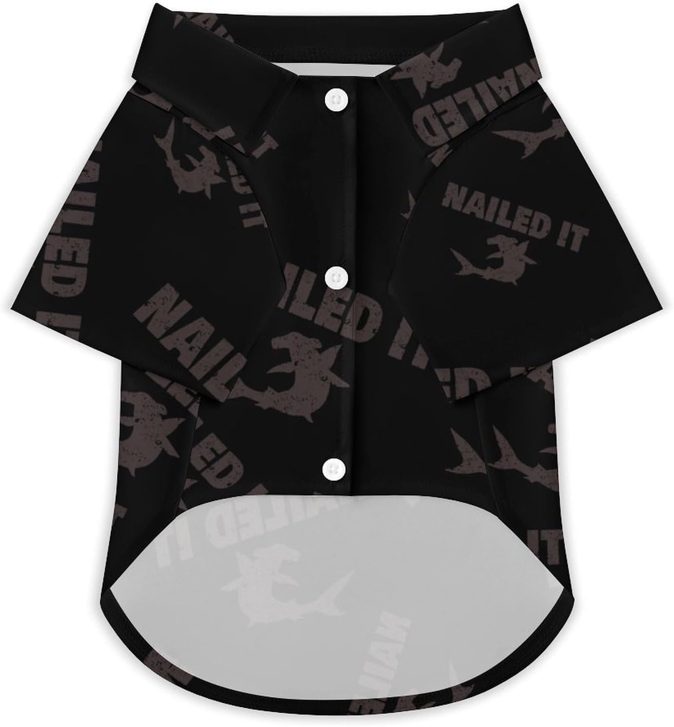 Hammerhead Shark Nailed It Pet Clothes Button Up Dog