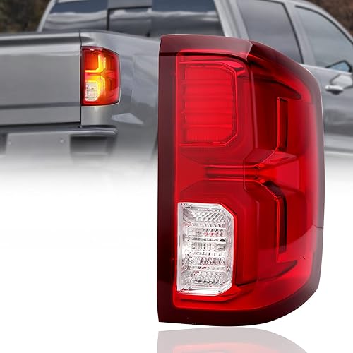 KAPAMZ Conjunto de luces traseras compatibles con Chevy Silverado 1500 2016-2018 lado con bombilla LED y arnés para pasajero derecho 84288719