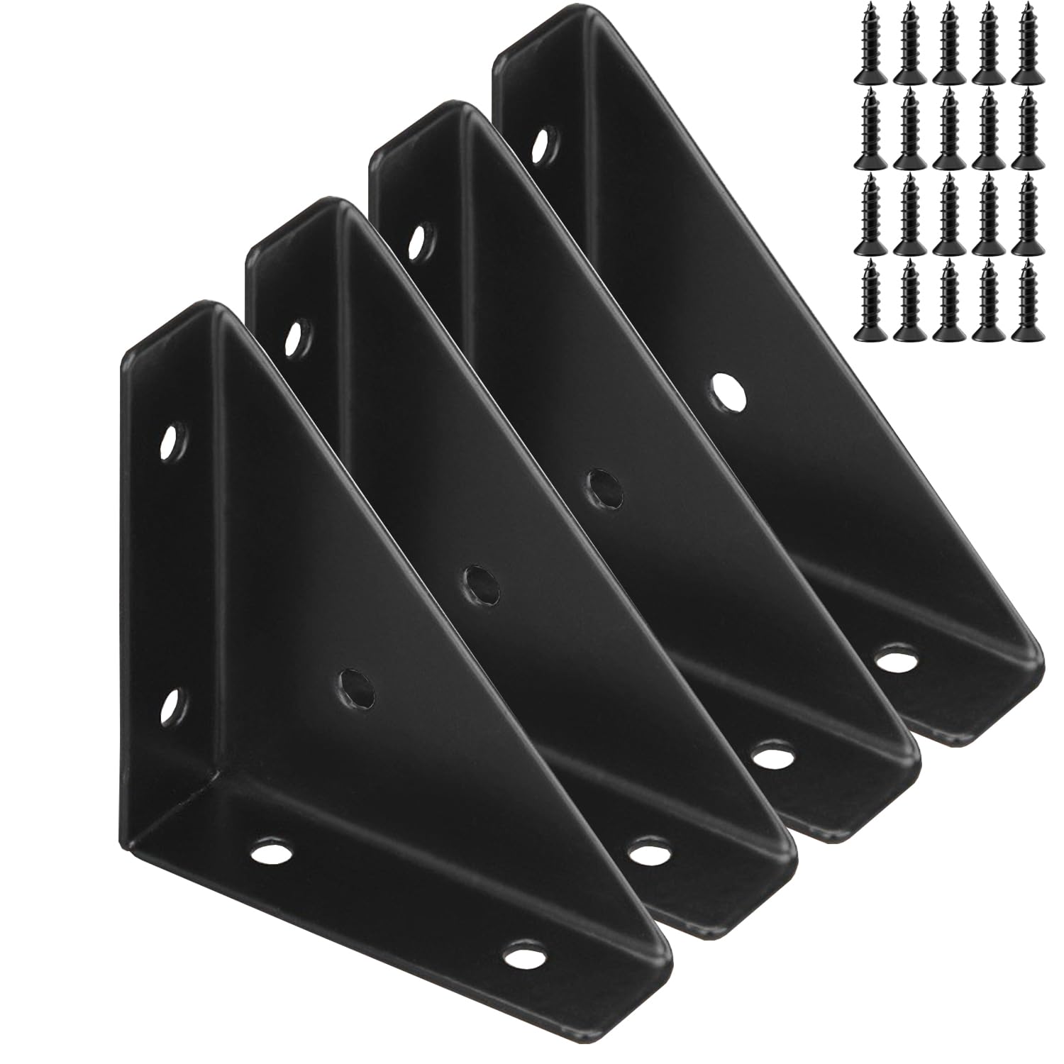 Pergola Brackets 2 Pack Heavy Duty Black Corner Brackets - 5x3 Inch L ...