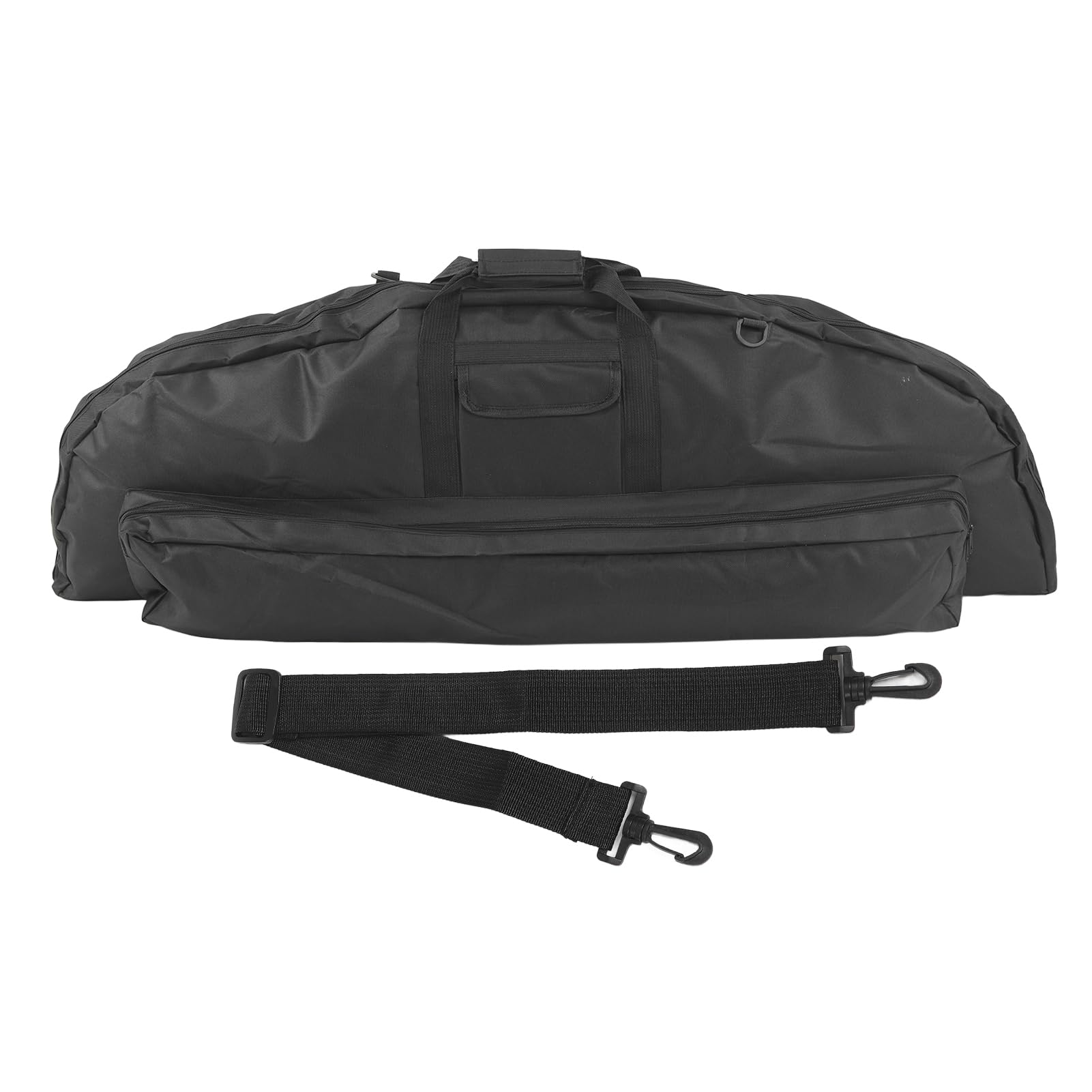 Fockety Funda para Arco Compuesto, Bolsa Portátil de Lona para Arco de Tiro con Arco de 95cm/37.4in de Longitud, Bolsa Multifuncional Ligera para Arco con Bolsillos para Flechas, Mango (Negro)