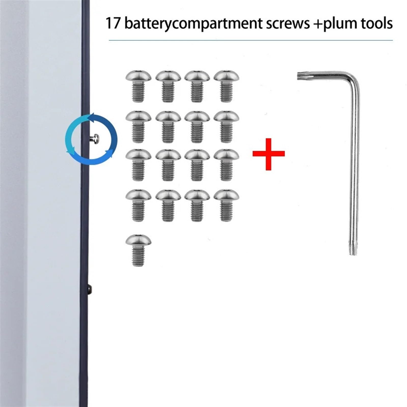 17 Viti for Coperchio Inferiore della Batteria, Viti in Metallo e Acciaio Inossidabile, compatibili for Xiaomi, compatibili for Le Parti riparate dello Scooter Elettrico Mijia M365 e PRO