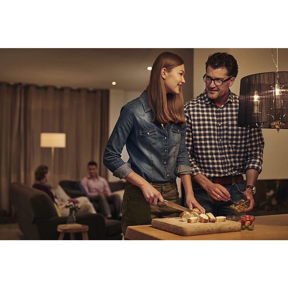Philips Master Value LED 3,4 W (40 W Ersatz) B35 Filament Kerze, dimmbar, E14 SES kleine Edison-Schraube, 2700 K Warmweiß, 470 Lumen, 15000 Stunden, klare Lampe (1) [Energieklasse D] – 10 Stück