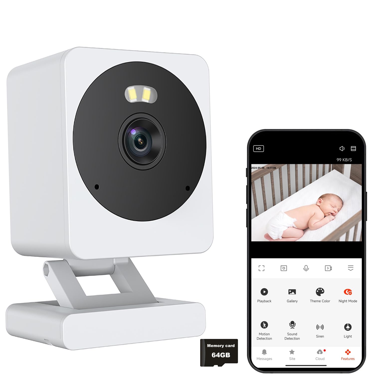 Telecamera WiFi Nascosta CW1021 In Profumatore D'ambiente - 1080P Full HD, App Tuya, Rilevamento Movimento, Batteria 2800mAh