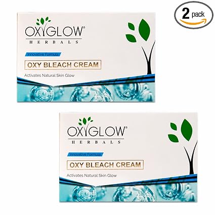 OxyGlow Bleach Cream OXY Enriched with Active Fruit Ingredients| Gently Exfoliates the Skin|Improves Texture & Brightens the Skin| Gives Natural Glow 300Gram(Pack of 2)