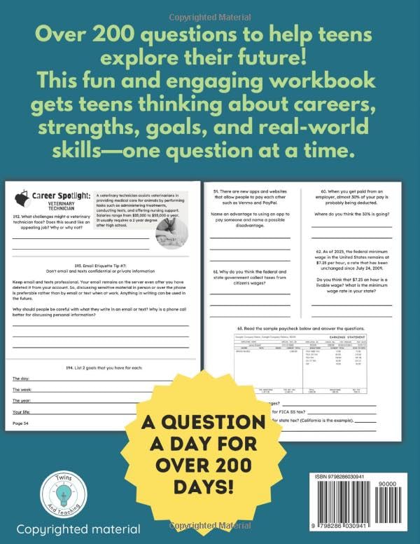 Career Exploration Book for Teens: A Question-a-Day Workbook to Explore Interests, Strengths, and Future Careers - Image 2