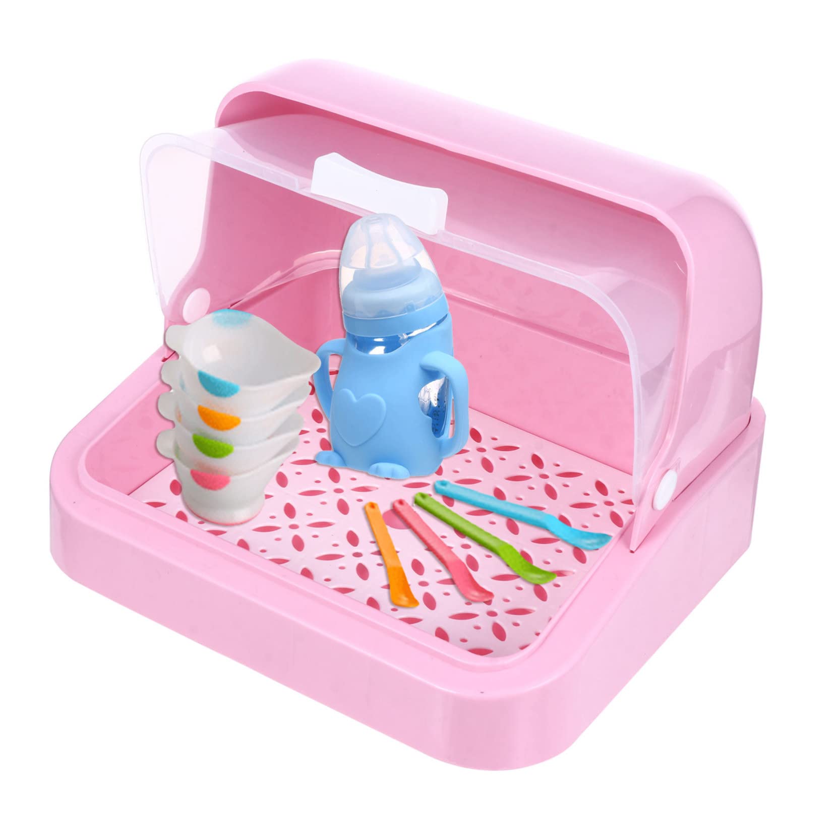 Aufbewahrungsbox Für Babyflaschen Mit Abtropffläche Großes Fassungsvermögen Pp-material 1 Stück Aufbewahrungsbox Für Stillflaschen Für Den Heimgebrauch Farbe