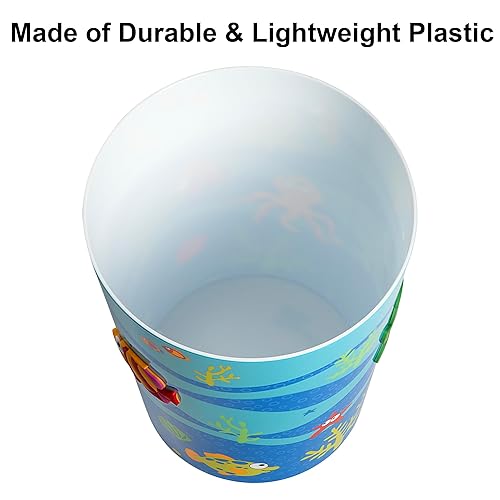 Miniatura 5 de Allure Home Creation Colas de pescado de plástico papelera tamaño compacto 1.48 galones